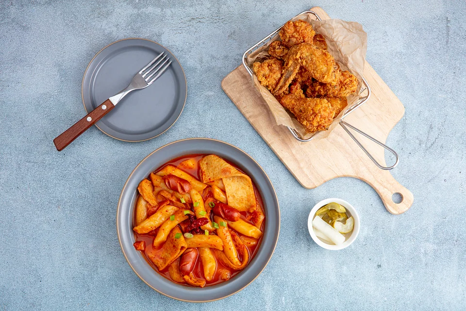 후라이드치킨+국물떡볶이